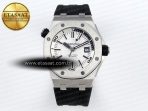 Audemars Piguet  Diver 15710 White Dial on Black SA3120 - Görsel 3