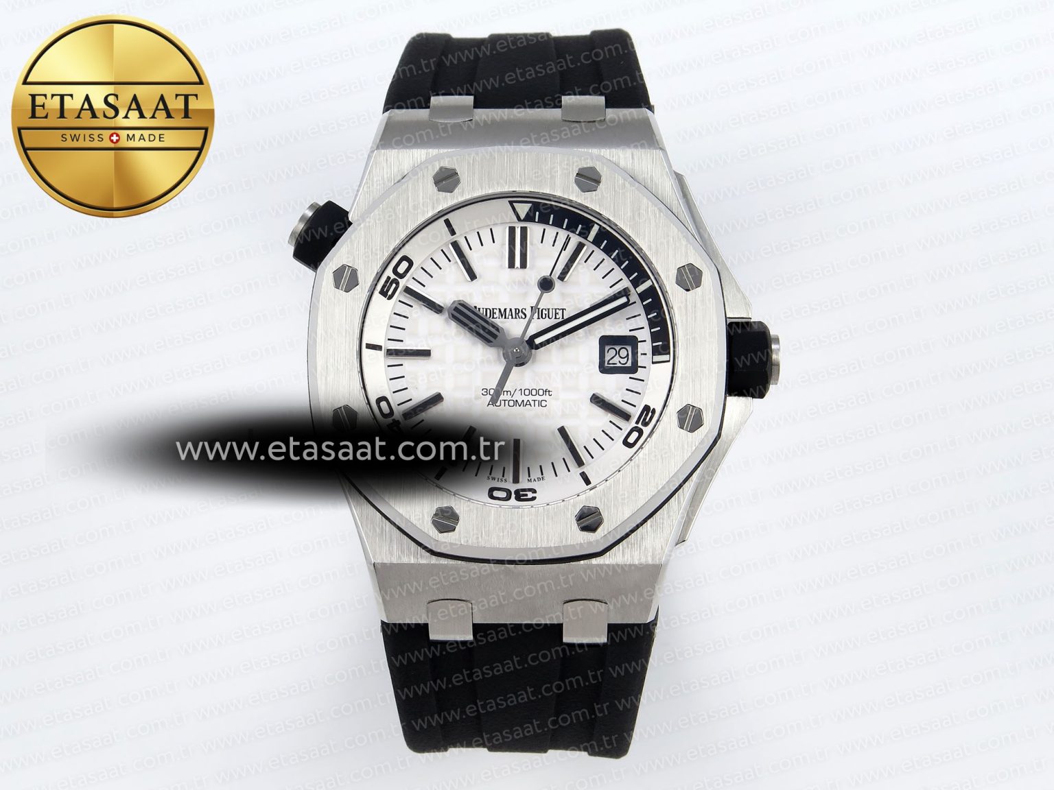 Audemars Piguet  Diver 15710 White Dial on Black SA3120 - Görsel 3