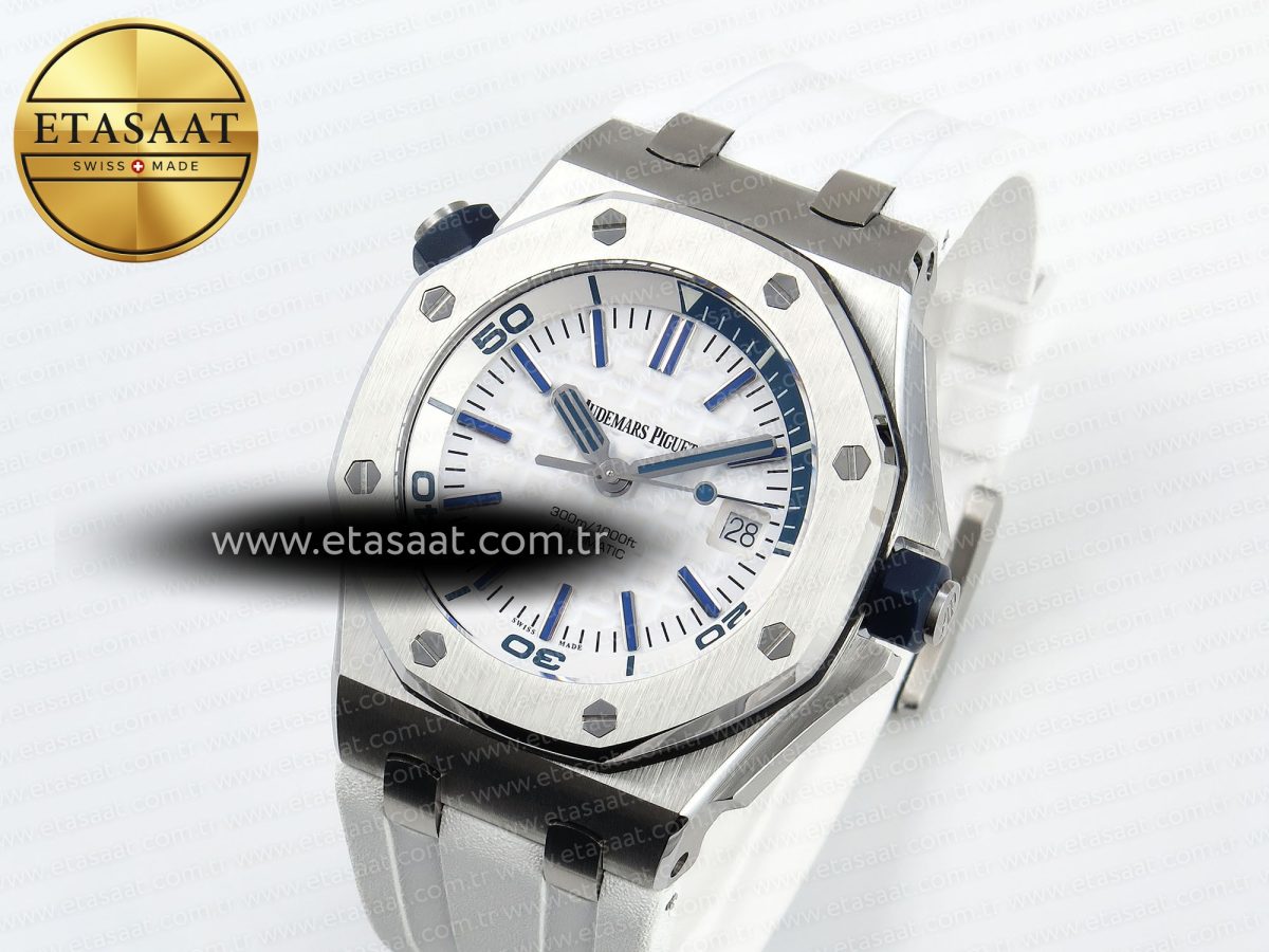 Audemars Piguet Diver 15710 White Dial on White SA3120 - Görsel 1