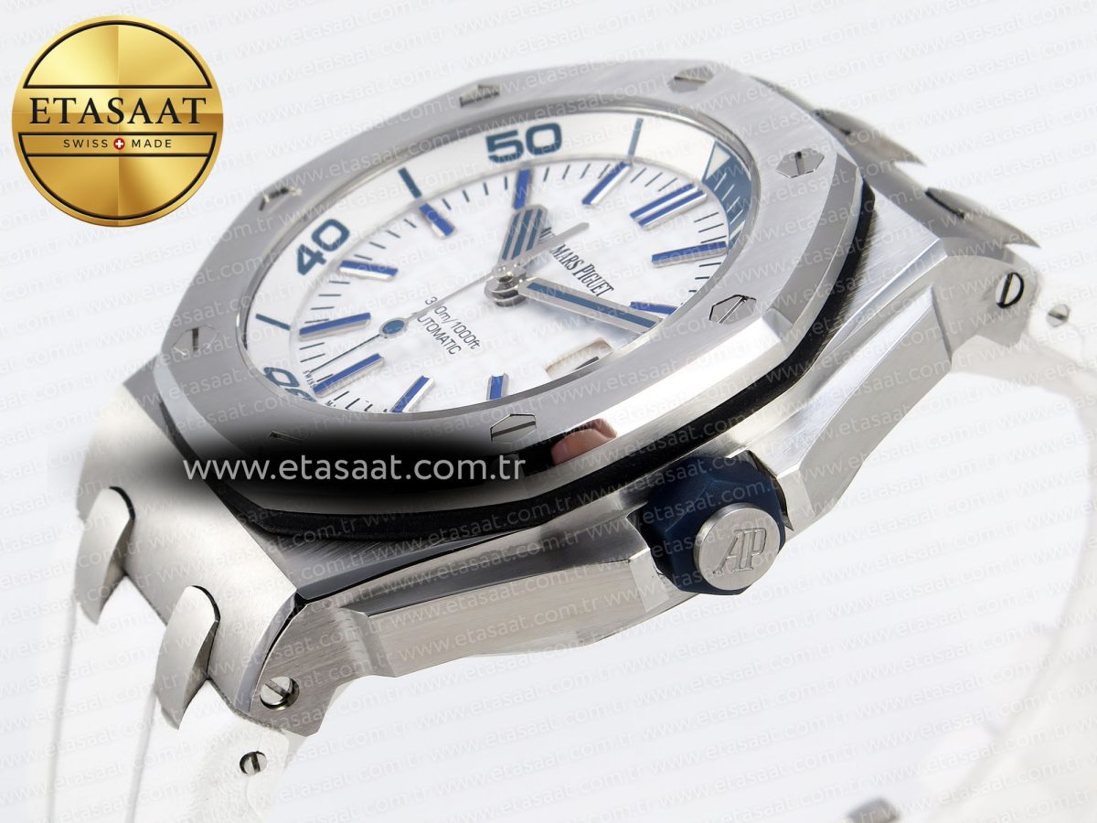 Audemars Piguet Diver 15710 White Dial on White SA3120 - Görsel 8