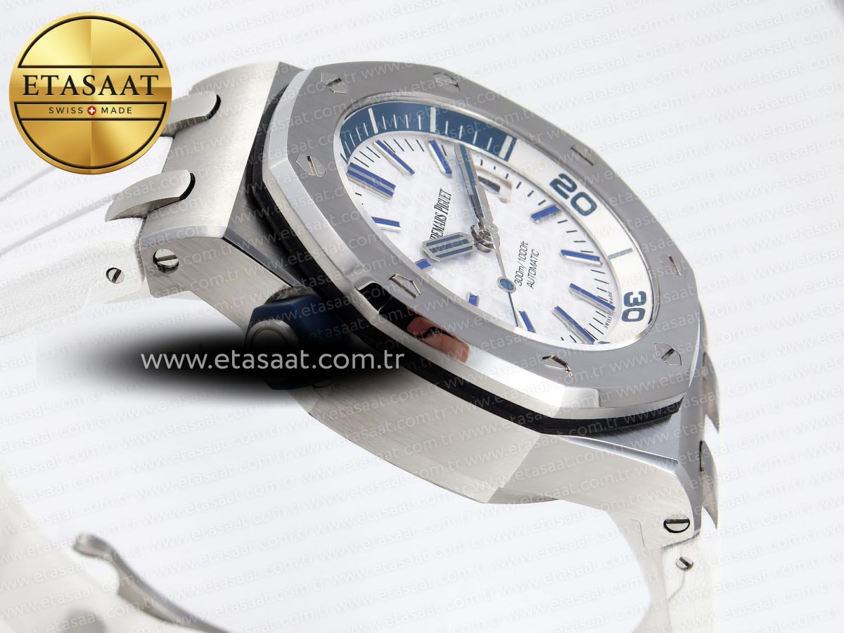 Audemars Piguet Diver 15710 White Dial on White SA3120 - Görsel 9