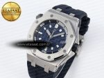 ROYAL OAK OFFSHORE DIVER 15720 APSF 1:1 BEST EDITION BLUE DIAL ON BLUE RUBBER STRAP SA4308 - Görsel 2