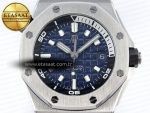 ROYAL OAK OFFSHORE DIVER 15720 APSF 1:1 BEST EDITION BLUE DIAL ON BLUE RUBBER STRAP SA4308 - Görsel 4