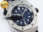 ROYAL OAK OFFSHORE DIVER 15720 APSF 1:1 BEST EDITION BLUE DIAL ON BLUE RUBBER STRAP SA4308 - Görsel 5