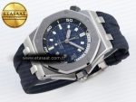 ROYAL OAK OFFSHORE DIVER 15720 APSF 1:1 BEST EDITION BLUE DIAL ON BLUE RUBBER STRAP SA4308 - Görsel 6