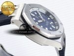 ROYAL OAK OFFSHORE DIVER 15720 APSF 1:1 BEST EDITION BLUE DIAL ON BLUE RUBBER STRAP SA4308 - Görsel 9