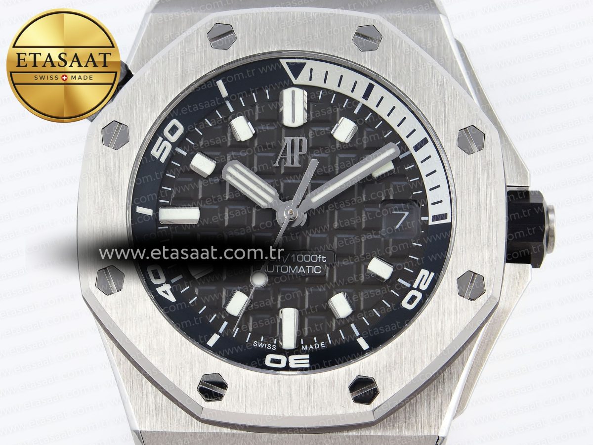 Audemars Piguet ROYAL OAK OFFSHORE DIVER 15720 GRAY DIAL ON GRAY SA4308 - Görsel 4