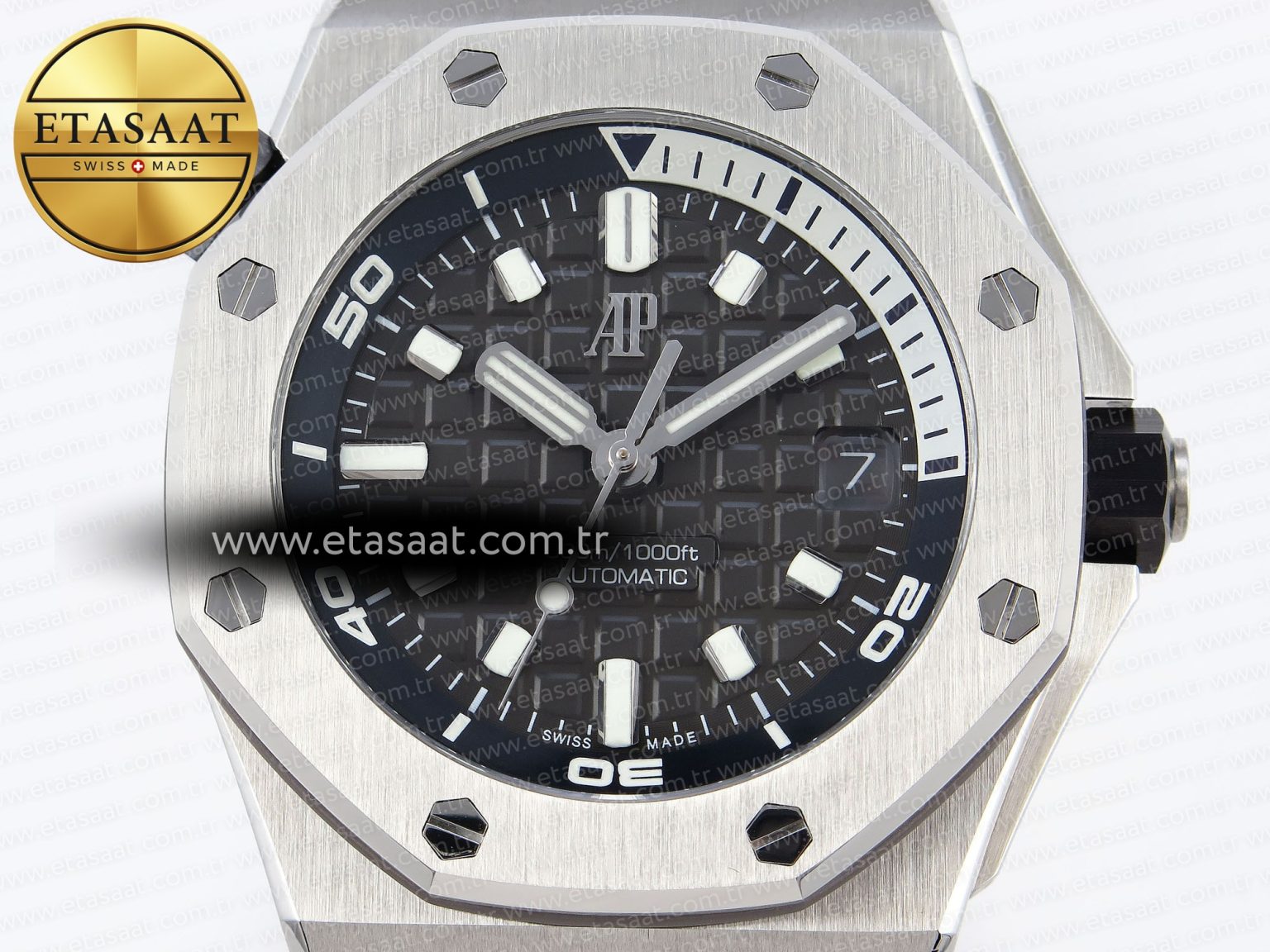 Audemars Piguet ROYAL OAK OFFSHORE DIVER 15720 GRAY DIAL ON GRAY SA4308 - Görsel 4