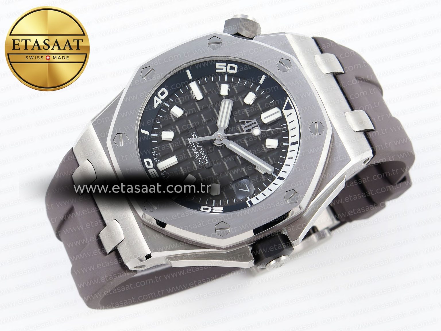 Audemars Piguet ROYAL OAK OFFSHORE DIVER 15720 GRAY DIAL ON GRAY SA4308 - Görsel 6