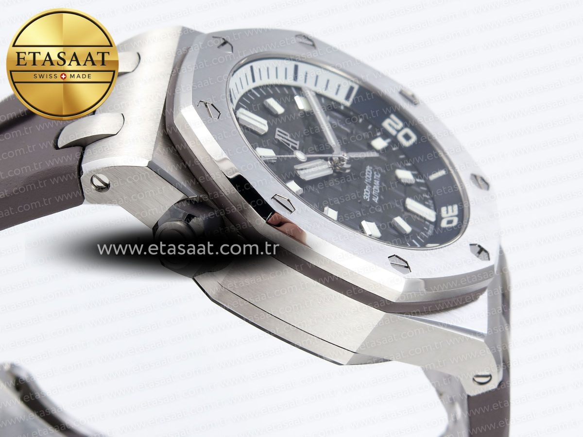 Audemars Piguet ROYAL OAK OFFSHORE DIVER 15720 GRAY DIAL ON GRAY SA4308 - Görsel 9