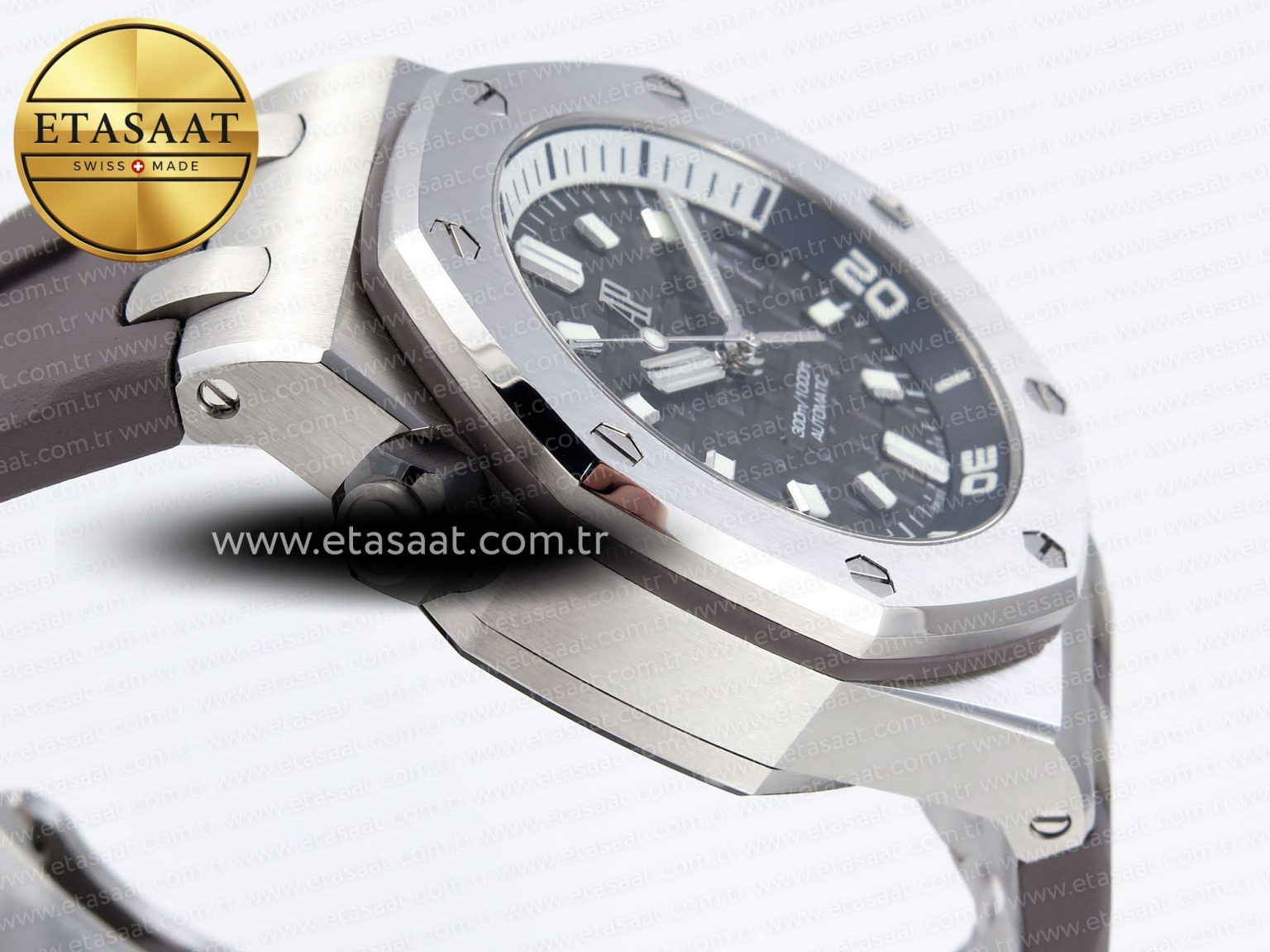Audemars Piguet ROYAL OAK OFFSHORE DIVER 15720 GRAY DIAL ON GRAY SA4308 - Görsel 9