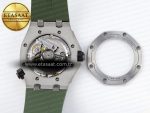 ROYAL OAK OFFSHORE DIVER 15720 APSF 1:1 BEST EDITION GREEN DIAL ON GREEN RUBBER STRAP SA4308 - Görsel 18