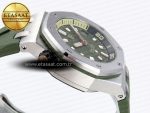 ROYAL OAK OFFSHORE DIVER 15720 APSF 1:1 BEST EDITION GREEN DIAL ON GREEN RUBBER STRAP SA4308 - Görsel 8