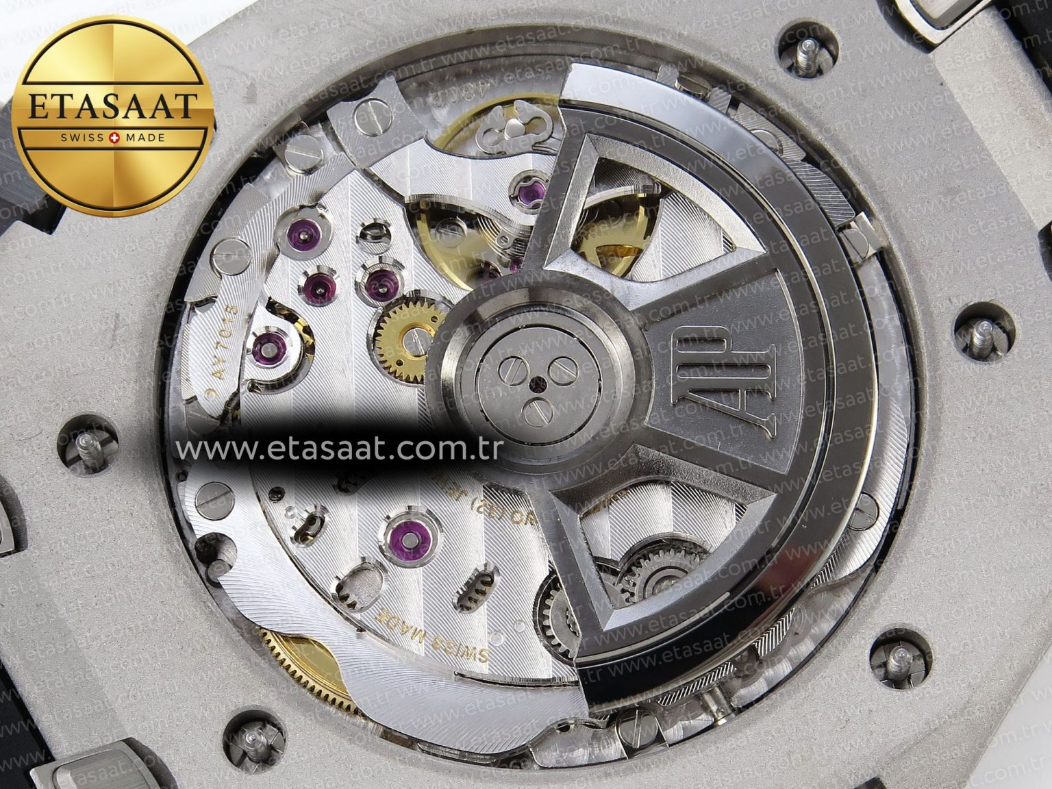 Audemars Piguet ROYAL OAK OFFSHORE DIVER 15720 BLACK DIAL ON BLACK SA4308 - Görsel 18
