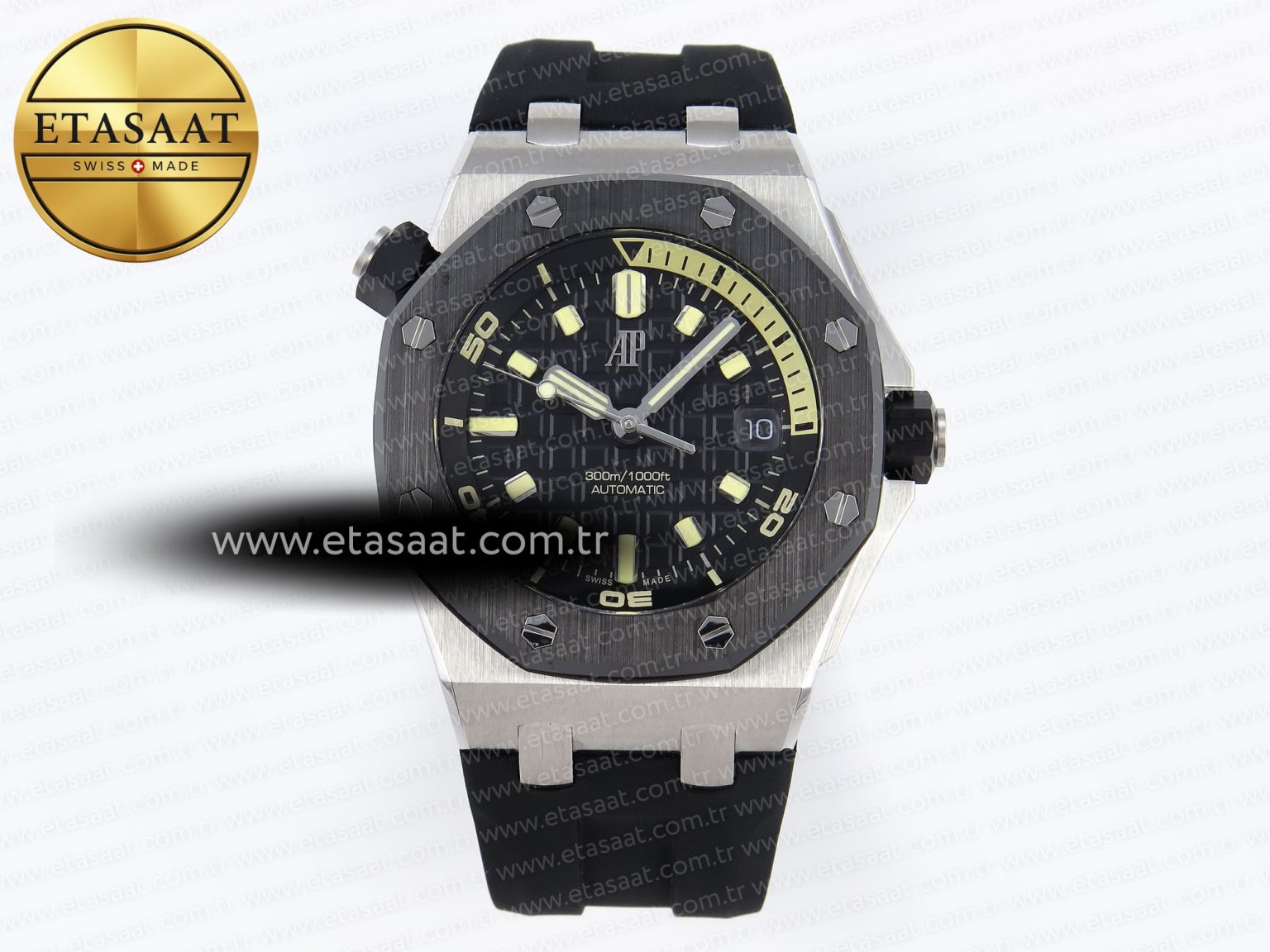 Audemars Piguet ROYAL OAK OFFSHORE DIVER 15720 BLACK DIAL ON BLACK SA4308 - Görsel 3