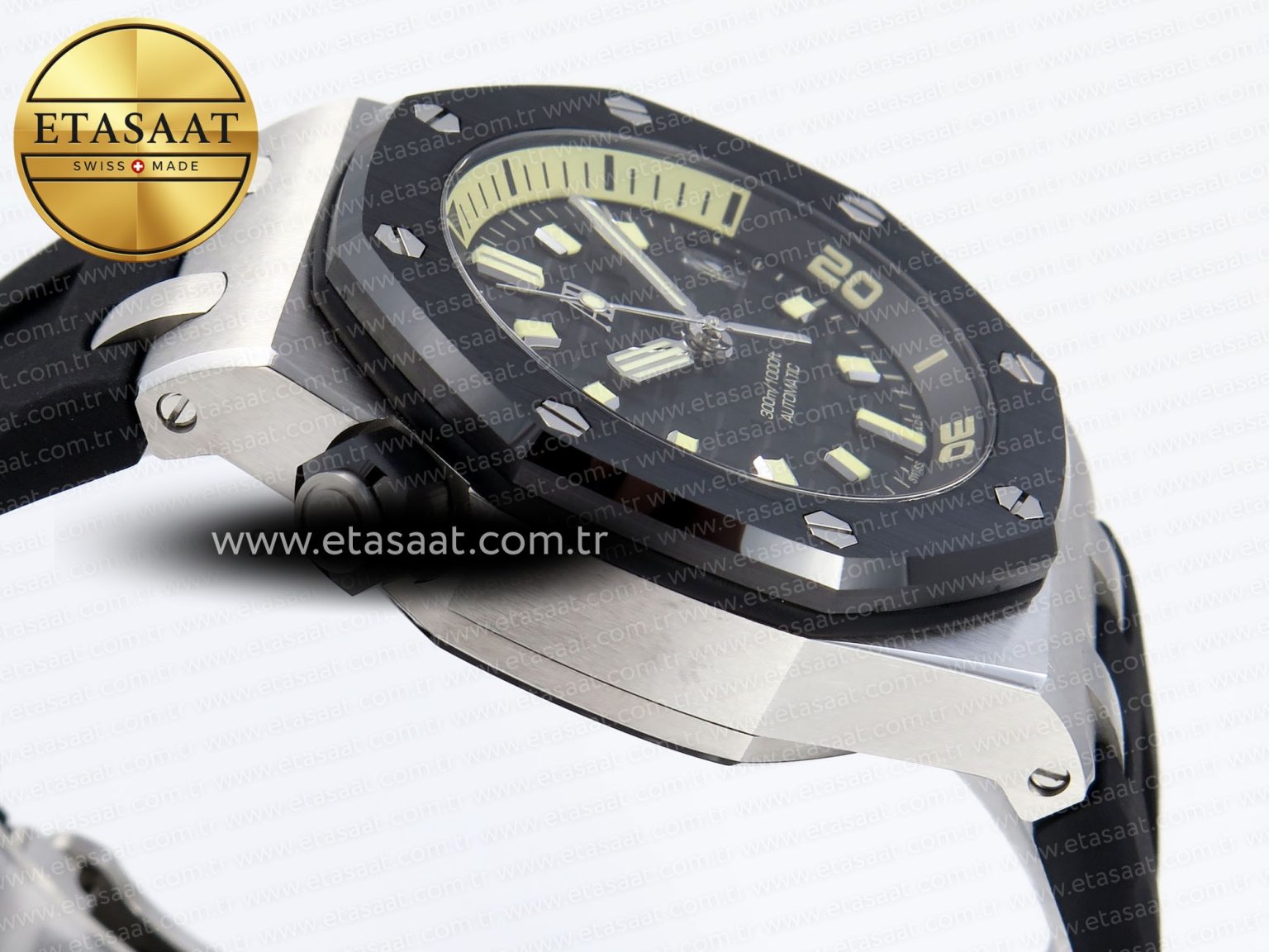 Audemars Piguet ROYAL OAK OFFSHORE DIVER 15720 BLACK DIAL ON BLACK SA4308 - Görsel 9