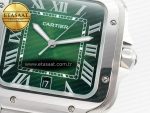 Santos de Cartier 40mm SS 2018 BVF 1:1 Best Edition Green Dial on SS SmartLinks Bracelet MIYOTA 9015 V2 - Görsel 11