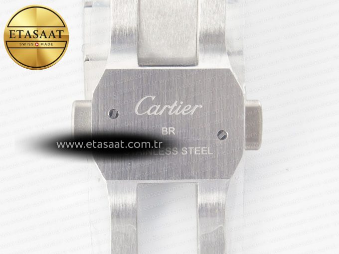 Santos de Cartier 40mm SS 2018 BVF 1:1 Best Edition Green Dial on SS SmartLinks Bracelet MIYOTA 9015 V2 - Görsel 22