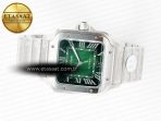 Santos de Cartier 40mm SS 2018 BVF 1:1 Best Edition Green Dial on SS SmartLinks Bracelet MIYOTA 9015 V2 - Görsel 9