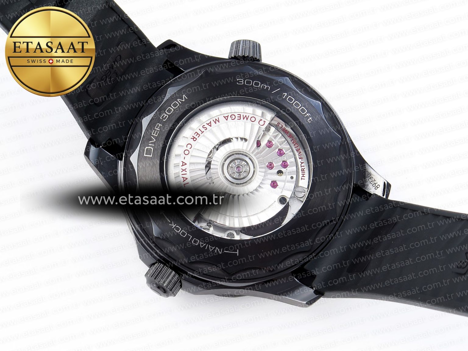 Omega SEAMASTER 300M  BLACK DIAL ON BLACK A8806 - Görsel 16