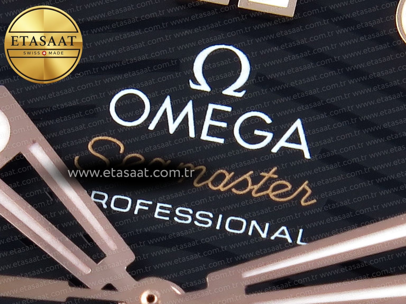 Omega SEAMASTER 300M BLACK DIAL RG BEZEL ON BLACK A8806 - Görsel 10