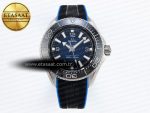 SEAMASTER PLANET OCEAN 6000M ULTRA DEEP 45.5MM SS TF 1:1 BEST EDITION BLUE DIAL BLACK BEZEL ON RUBBER STRAP A2824 - Görsel 3
