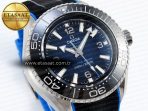 SEAMASTER PLANET OCEAN 6000M ULTRA DEEP 45.5MM SS TF 1:1 BEST EDITION BLUE DIAL BLACK BEZEL ON RUBBER STRAP A2824 - Görsel 5