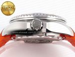 SEAMASTER PLANET OCEAN 6000M ULTRA DEEP 45.5MM SS TF 1:1 BEST EDITION GRAY DIAL ORANGE BEZEL ON RUBBER STRAP A2824 - Görsel 14