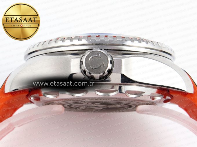 SEAMASTER PLANET OCEAN 6000M ULTRA DEEP 45.5MM SS TF 1:1 BEST EDITION GRAY DIAL ORANGE BEZEL ON RUBBER STRAP A2824 - Görsel 14