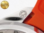 SEAMASTER PLANET OCEAN 6000M ULTRA DEEP 45.5MM SS TF 1:1 BEST EDITION GRAY DIAL ORANGE BEZEL ON RUBBER STRAP A2824 - Görsel 22