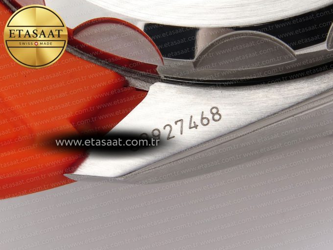 SEAMASTER PLANET OCEAN 6000M ULTRA DEEP 45.5MM SS TF 1:1 BEST EDITION GRAY DIAL ORANGE BEZEL ON RUBBER STRAP A2824 - Görsel 24