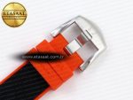 SEAMASTER PLANET OCEAN 6000M ULTRA DEEP 45.5MM SS TF 1:1 BEST EDITION GRAY DIAL ORANGE BEZEL ON RUBBER STRAP A2824 - Görsel 26