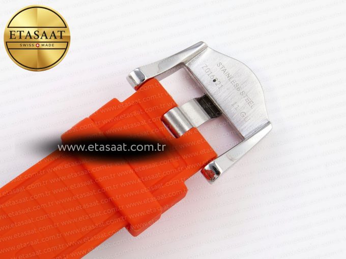 SEAMASTER PLANET OCEAN 6000M ULTRA DEEP 45.5MM SS TF 1:1 BEST EDITION GRAY DIAL ORANGE BEZEL ON RUBBER STRAP A2824 - Görsel 27
