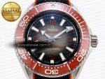 SEAMASTER PLANET OCEAN 6000M ULTRA DEEP 45.5MM SS TF 1:1 BEST EDITION GRAY DIAL ORANGE BEZEL ON RUBBER STRAP A2824 - Görsel 4
