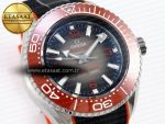 SEAMASTER PLANET OCEAN 6000M ULTRA DEEP 45.5MM SS TF 1:1 BEST EDITION GRAY DIAL ORANGE BEZEL ON RUBBER STRAP A2824 - Görsel 5