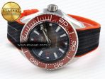 SEAMASTER PLANET OCEAN 6000M ULTRA DEEP 45.5MM SS TF 1:1 BEST EDITION GRAY DIAL ORANGE BEZEL ON RUBBER STRAP A2824 - Görsel 6