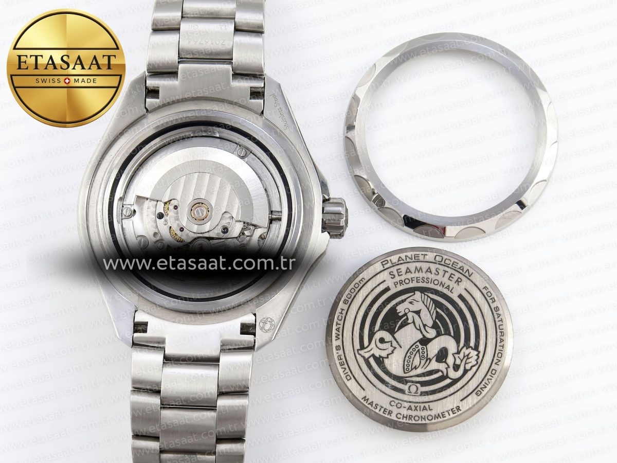 SEAMASTER PLANET OCEAN 6000M ULTRA DEEP 45.5MM SS TF 1:1 BEST EDITION GRAY DIAL ORANGE BEZEL ON SS BRACELET A2824 - Görsel 17