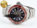 SEAMASTER PLANET OCEAN 6000M ULTRA DEEP 45.5MM SS TF 1:1 BEST EDITION GRAY DIAL ORANGE BEZEL ON SS BRACELET A2824 - Görsel 6