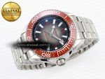 SEAMASTER PLANET OCEAN 6000M ULTRA DEEP 45.5MM SS TF 1:1 BEST EDITION GRAY DIAL ORANGE BEZEL ON SS BRACELET A2824 - Görsel 8