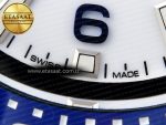 SEAMASTER PLANET OCEAN 6000M ULTRA DEEP 45.5MM SS TF 1:1 BEST EDITION WHITE DIAL BLUE BEZEL ON RUBBER STRAP A2824 - Görsel 12