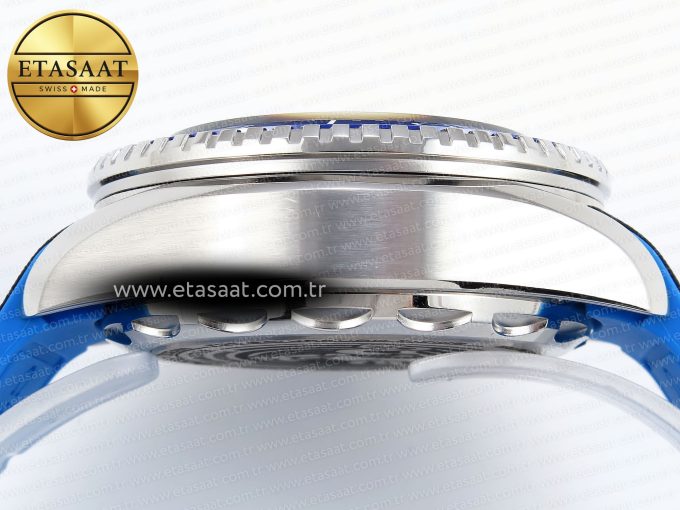 SEAMASTER PLANET OCEAN 6000M ULTRA DEEP 45.5MM SS TF 1:1 BEST EDITION WHITE DIAL BLUE BEZEL ON RUBBER STRAP A2824 - Görsel 13