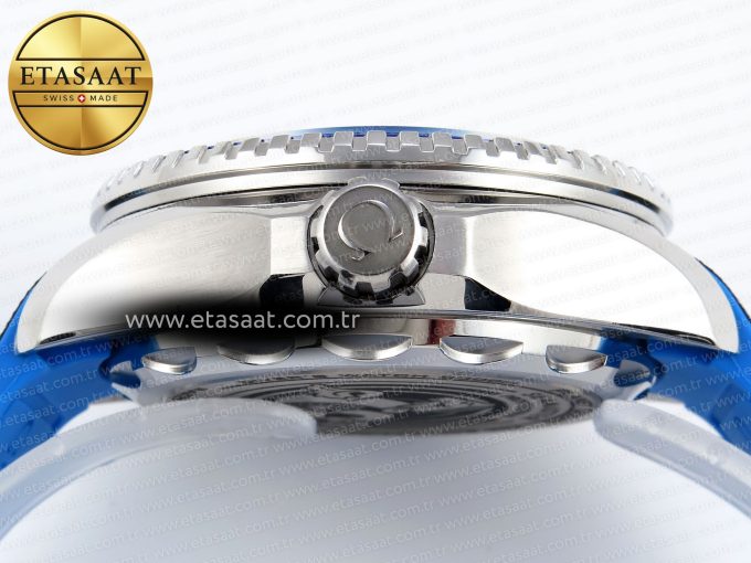 SEAMASTER PLANET OCEAN 6000M ULTRA DEEP 45.5MM SS TF 1:1 BEST EDITION WHITE DIAL BLUE BEZEL ON RUBBER STRAP A2824 - Görsel 14