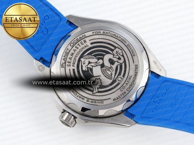 SEAMASTER PLANET OCEAN 6000M ULTRA DEEP 45.5MM SS TF 1:1 BEST EDITION WHITE DIAL BLUE BEZEL ON RUBBER STRAP A2824 - Görsel 16