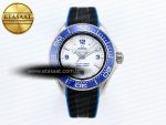 SEAMASTER PLANET OCEAN 6000M ULTRA DEEP 45.5MM SS TF 1:1 BEST EDITION WHITE DIAL BLUE BEZEL ON RUBBER STRAP A2824 - Görsel 3