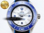 SEAMASTER PLANET OCEAN 6000M ULTRA DEEP 45.5MM SS TF 1:1 BEST EDITION WHITE DIAL BLUE BEZEL ON RUBBER STRAP A2824 - Görsel 4