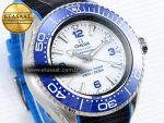 SEAMASTER PLANET OCEAN 6000M ULTRA DEEP 45.5MM SS TF 1:1 BEST EDITION WHITE DIAL BLUE BEZEL ON RUBBER STRAP A2824 - Görsel 5