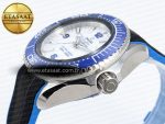 SEAMASTER PLANET OCEAN 6000M ULTRA DEEP 45.5MM SS TF 1:1 BEST EDITION WHITE DIAL BLUE BEZEL ON RUBBER STRAP A2824 - Görsel 8