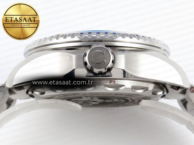 SEAMASTER PLANET OCEAN 6000M ULTRA DEEP 45.5MM SS TF 1:1 BEST EDITION WHITE DIAL BLUE BEZEL ON SS BRACELET A2824 - Görsel 14