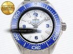 SEAMASTER PLANET OCEAN 6000M ULTRA DEEP 45.5MM SS TF 1:1 BEST EDITION WHITE DIAL BLUE BEZEL ON SS BRACELET A2824 - Görsel 4
