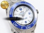 SEAMASTER PLANET OCEAN 6000M ULTRA DEEP 45.5MM SS TF 1:1 BEST EDITION WHITE DIAL BLUE BEZEL ON SS BRACELET A2824 - Görsel 5